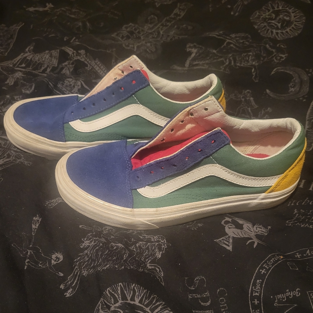 Vintage VANS Old Skool Yacht Club Sneakers - Primary Colours - Mens 5/Womens 6.5